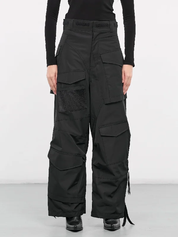 Asymmetric Cargo Pants (JM-P003-051-BLACK) Classic Stretch Pants