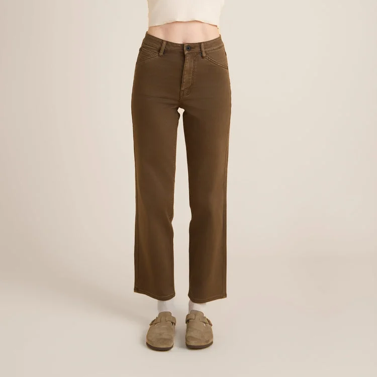 Roark Hwy 395 Pant Denim - DARK BROWN 2 Relaxed Linen Pants