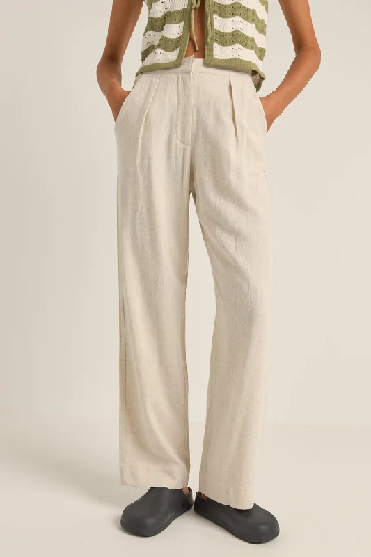 Rhythm Mazzy Pant - OAT Fashionable Tapered Leg Pants