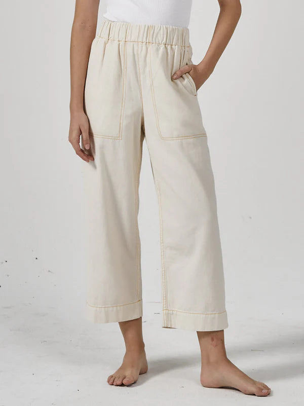 Thrills EASE UTILITY PANT - HERITAGE WHITE/CITRUS Formal Dress Pants