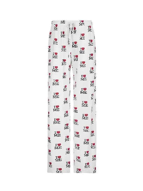 'Love Me' Y2k Streetstyle Elastic Waistband Pants Classic Flared Pants
