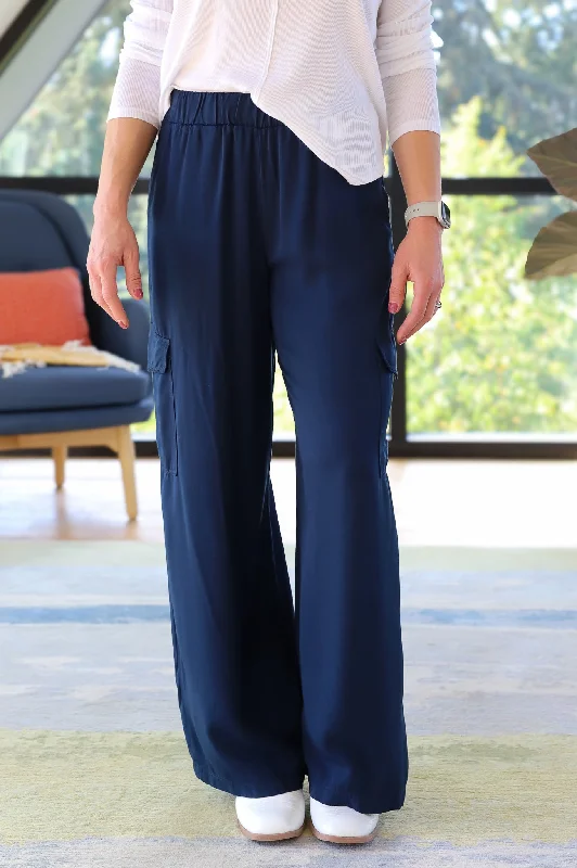 Stateside Dove Modal Wide Leg Cargo Pant Comfortable Jogging Pants
