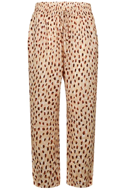 Elastic Pants Pleats Lynx Comfortable Denim Trousers