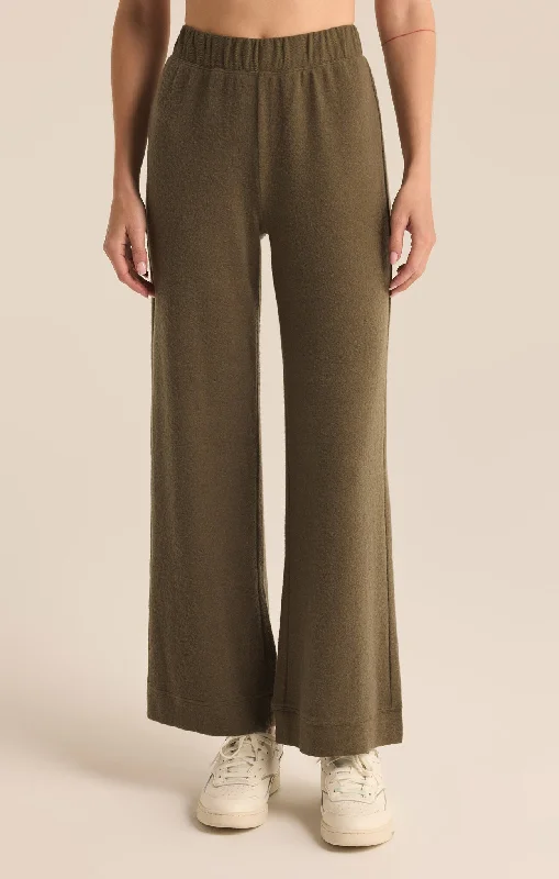 Z-Supply Tessa Cozy Pant - GRAPE LEAF Trendy High-Waist Trousers
