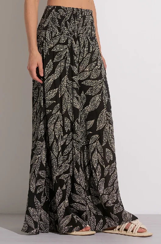 Elan Printed Palazzo Pant Cozy Jogger Leggings