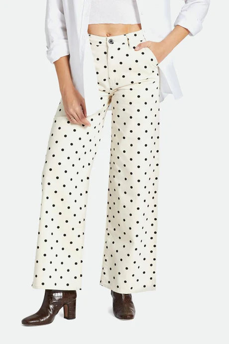 BRIXTON VICTORY FULL LENGTH WIDE LEG PANT - NATURAL Classic Flared Pants