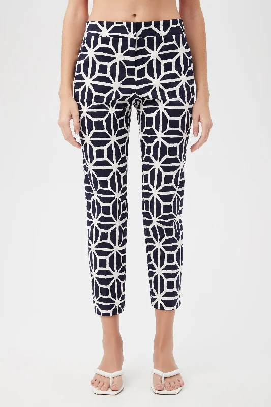 Moss 2 Durell Herringbone Slim Cropped Pants Cozy Jogger Leggings