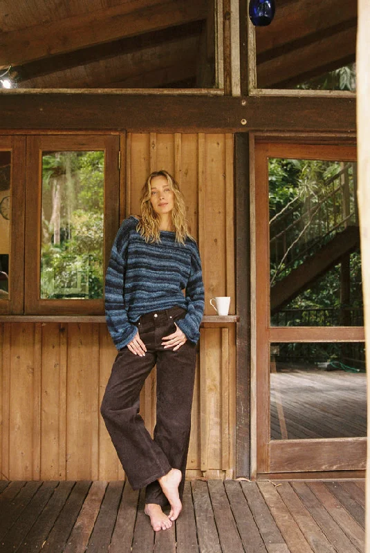Rhythm Lula Low Rise Pant - CHOCOLATE Classic Straight Pants