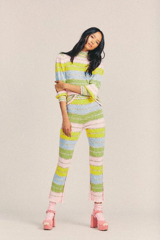 Kaiden Pant Pastel Party Relaxed High-Waist Trousers
