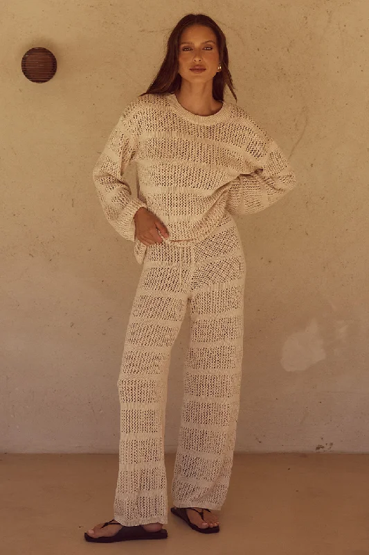 Crawford Pant Sand Chic Wool Trousers
