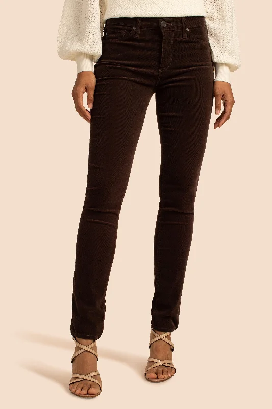 AG Prima Brown Corduroy Pant High-Waist Jeans