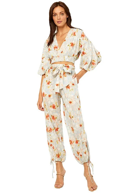 Elia Pants Daydream Floral High-Waist Jogger Pants