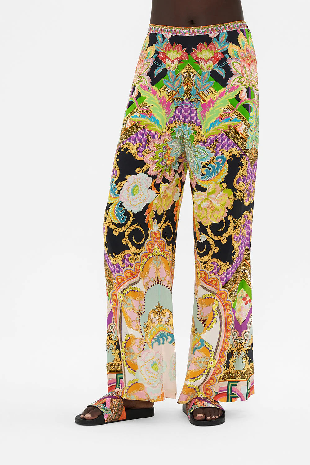 Minimal Wide Leg Pant Sundowners In Sicily Elegant Silk Pants