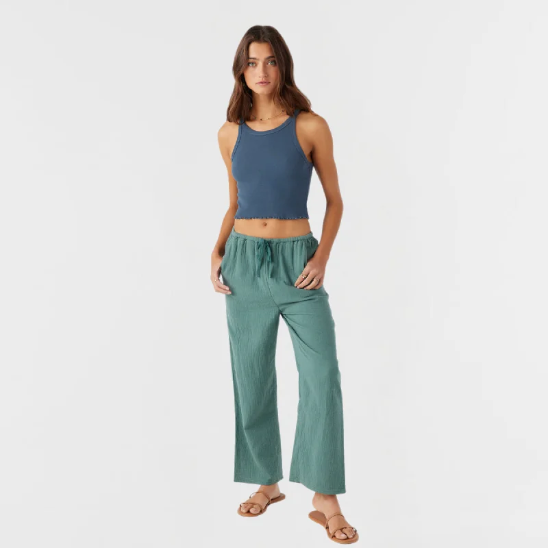O'Neill Brenda Double Gauze Pants - Silver Pine Lightweight Linen Pants