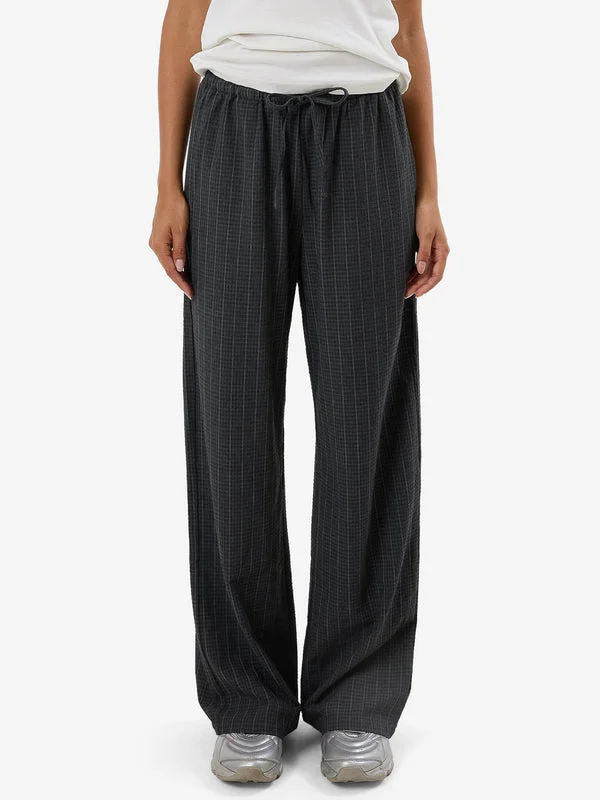 THRILLS Colby Drawstring Pant - CHARCOAL PINSTRIPE Cozy Maternity Pants