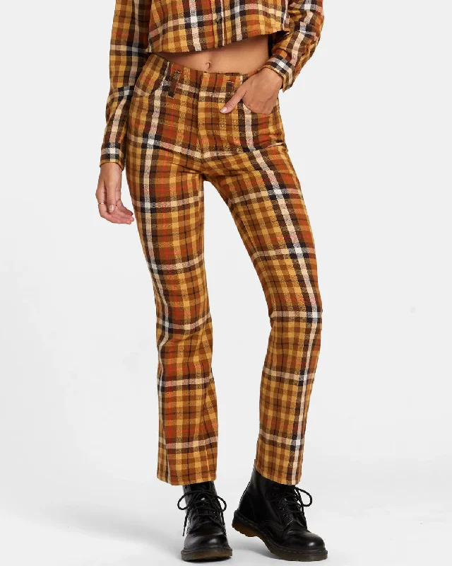 RVCA Kennedy Cropped Pants - Latte High-Waist Yoga Pants