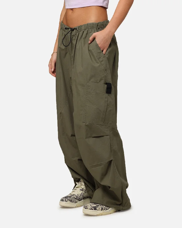 XXIII Cord Tie Cargo Pants Khaki Trendy Wide-Leg Pants