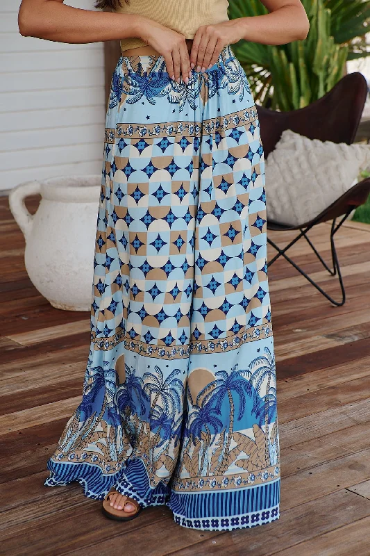 Sapphire Sands Print Bombay Pants Formal Dress Pants