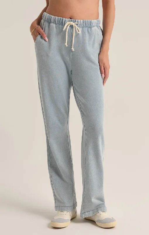 Z-Supply Hunter Knit Denim Pant - WASHED INDIGO Fashionable Work Pants