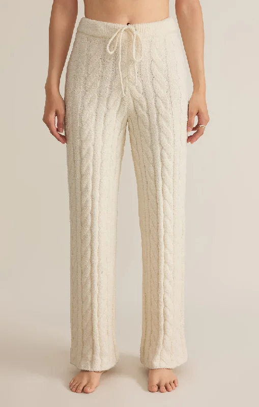 Z-Supply Paige Cable Knit Pant - SEA SALT Elegant Dress Pants