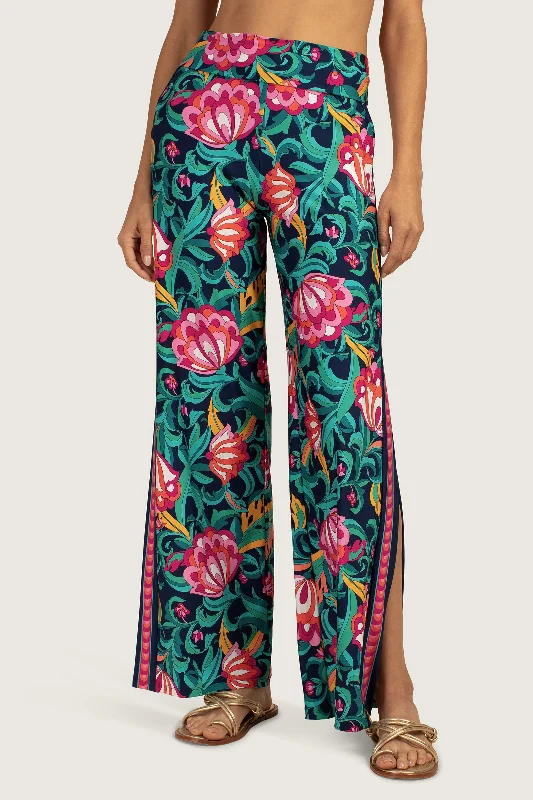 India Garden Swim Pant Trendy Wide-Legged Trousers