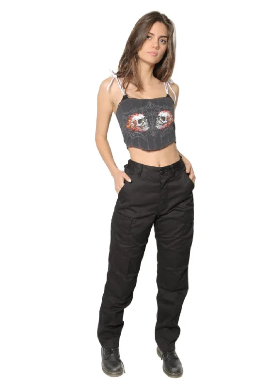 iamkoko - "Black Cargo Pants" - Adjustable Waist Perfect Fit Lightweight Jogger Pants