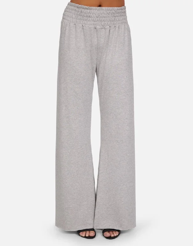 Michael Lauren Zain Wide Leg Pant with Smocking Waistband Fashionable Jogger Pants