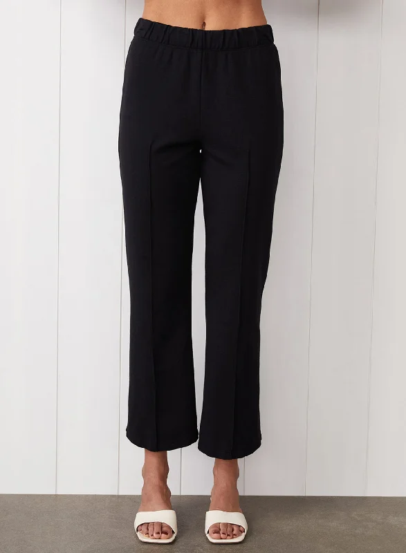 Stateside Ponte Cropped Kick Flare Pant Cozy Fitted Pants