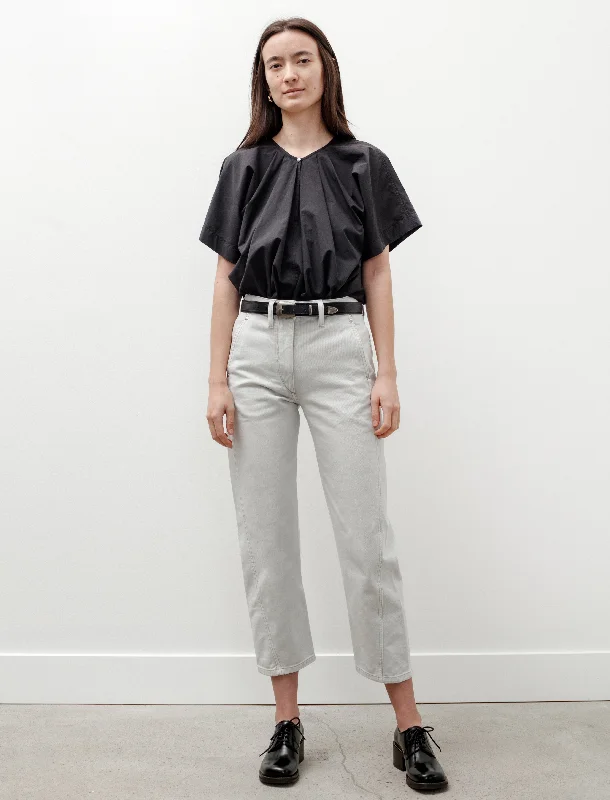 Twisted Pants Denim Snow Grey High-Waist Jogger Pants