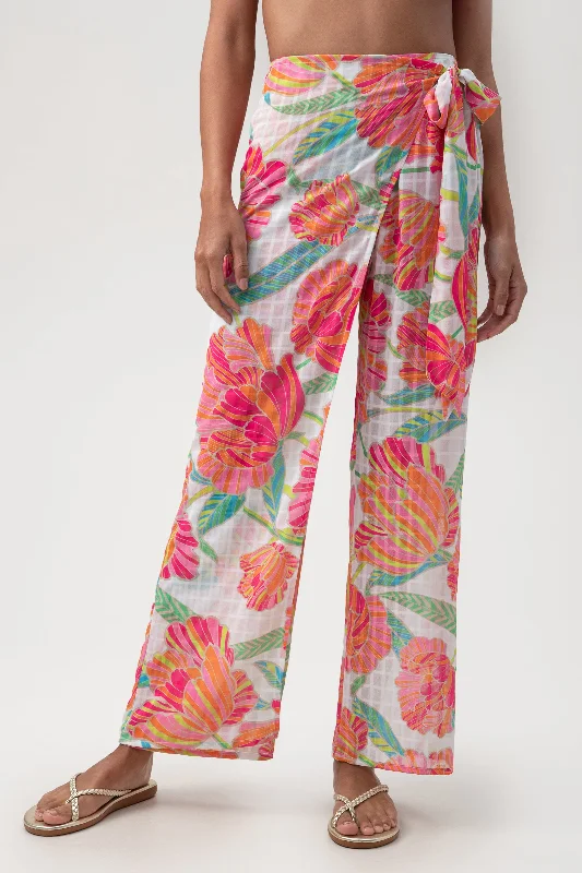 Women's Poppy Relaxed Crossover Swim Cover-Up Pant Classic Straight Pants