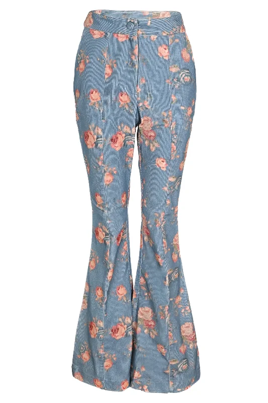 Meyerson Flared Pant Faded Denim Slim Fit Casual Pants