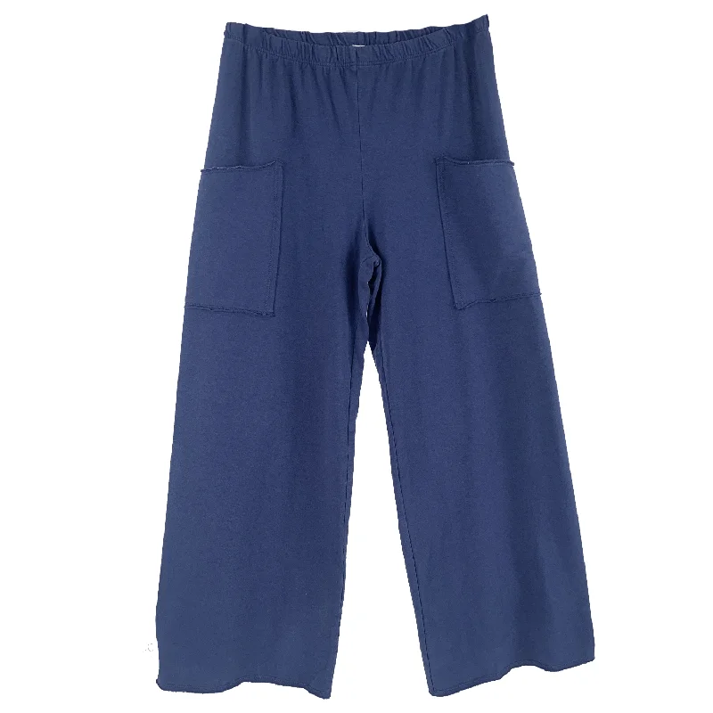 Haystacks Leelanau Cotton French Terry Crop Pant Chic Faux Leather Pants