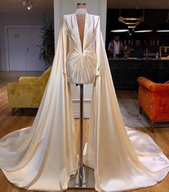 luxury peal evening dresses flare sleeve mermaid high neck modest elegant formal evening gown vestido de longo luxury peal evening dresses flare sleeve mermaid high neck modest elegant formal evening gown vestido de longo
