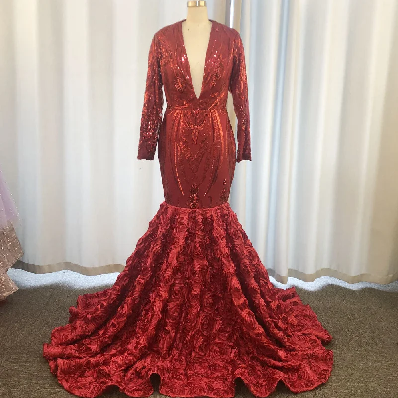 luxury sparkly evening dresses long sleeve vintage burgundy sequin applique elegant modest evening gown vestido de noche luxury sparkly evening dresses long sleeve vintage burgundy sequin applique elegant modest evening gown vestido de noche