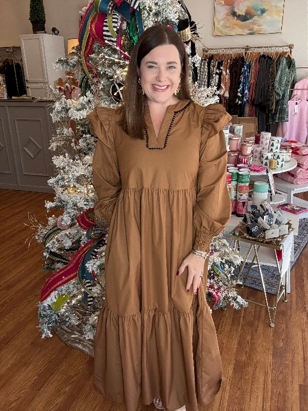 Days Go By Dress in Taupe