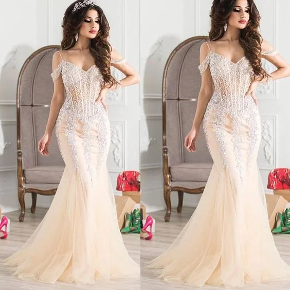 off the shoulder champagne evening dresses long beaded appliqué mermaid modest sexy formal dresses off the shoulder champagne evening dresses long beaded appliqué mermaid modest sexy formal dresses