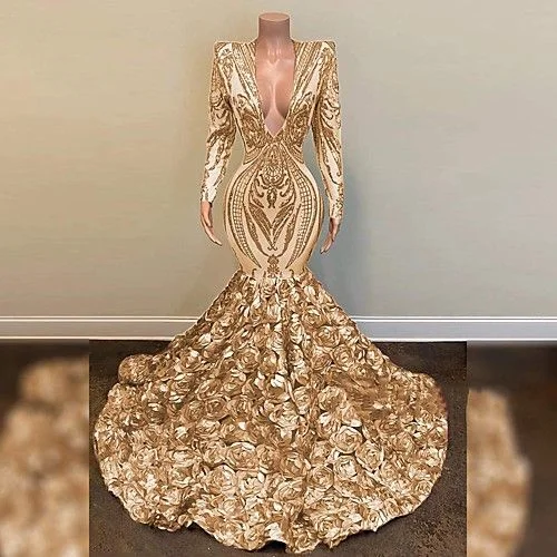 gold champagne evening dresses long sleeve v neck modest luxury sparkly evening gown formal dress gold champagne evening dresses long sleeve v neck modest luxury sparkly evening gown formal dress