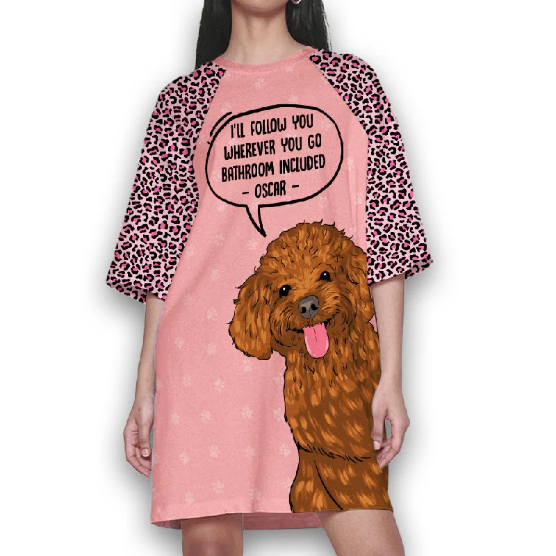 Follow You Leopard - Personalized Custom 3/4 Sleeve Dress