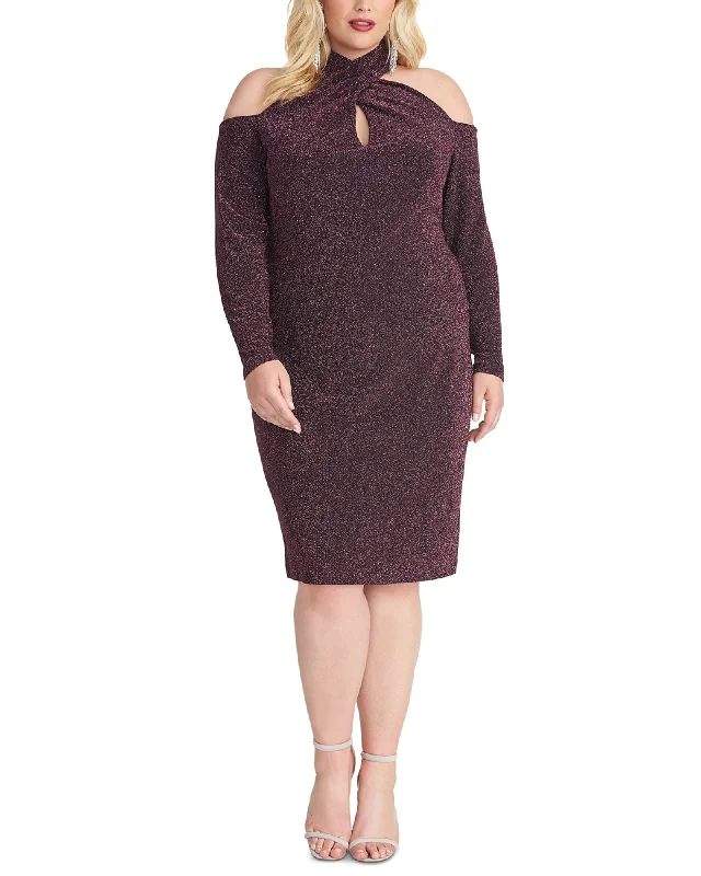 Rachel Rachel Roy Women's Trendy Plus Size Sparkle-Knit Halter Dress Purple Size 14 | Purple Rachel Rachel Roy Women's Trendy Plus Size Sparkle-Knit Halter Dress Purple Size 14 | Purple