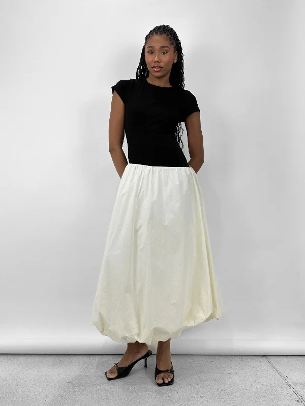Bubble Hem Asymmetrical Tee Dress