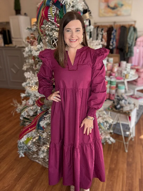 Days Go By Dress in Magenta