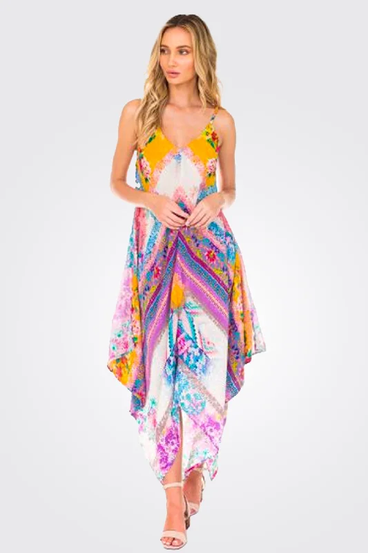 Silk Drew Dress - Sunburst