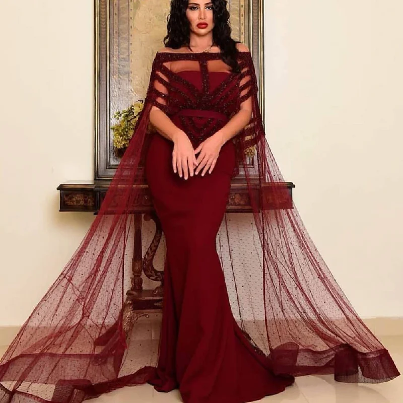 burgundy evening dresses long dubai fashion beaded elegant mermaid cheap arabic formal evening gown burgundy evening dresses long dubai fashion beaded elegant mermaid cheap arabic formal evening gown