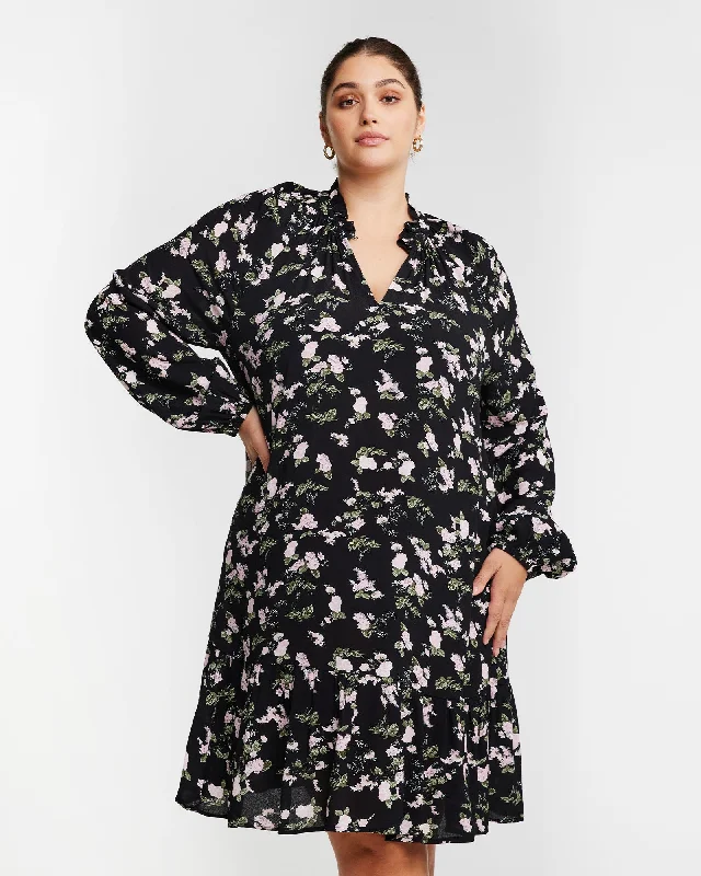 Pink Blossom Dress | BLACK/LEAF