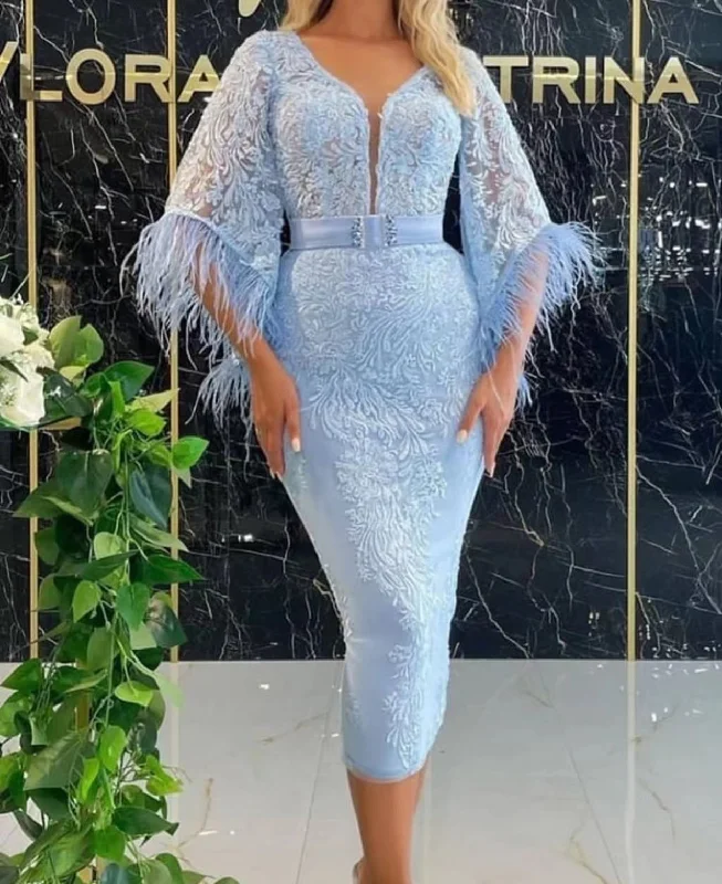 blue evening dresses 2022 feather lace applique mermaid elegant formal dress vestidos de fiesta 2023 blue evening dresses 2022 feather lace applique mermaid elegant formal dress vestidos de fiesta 2023