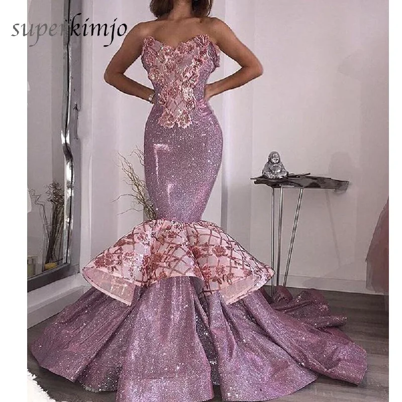 rose gold evening dresses 2020 mermaid luxury sparkle elegant long evening gown formal dress vestido de Longo rose gold evening dresses 2020 mermaid luxury sparkle elegant long evening gown formal dress vestido de Longo