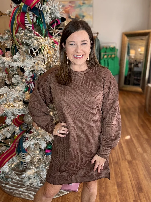 Keep it Simple Dress in Cocoa