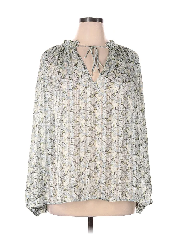 3/4 Sleeve Blouse Feminine Ruffle Blouse