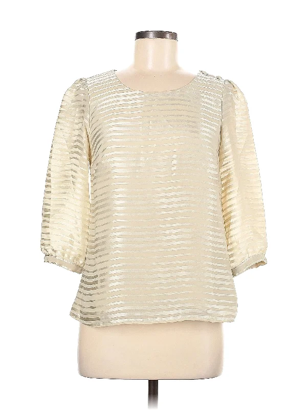 3/4 Sleeve Blouse Frilled Cuff Blouse