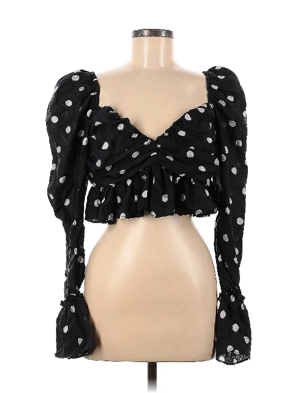 3/4 Sleeve Blouse Sweetheart Neck Blouse